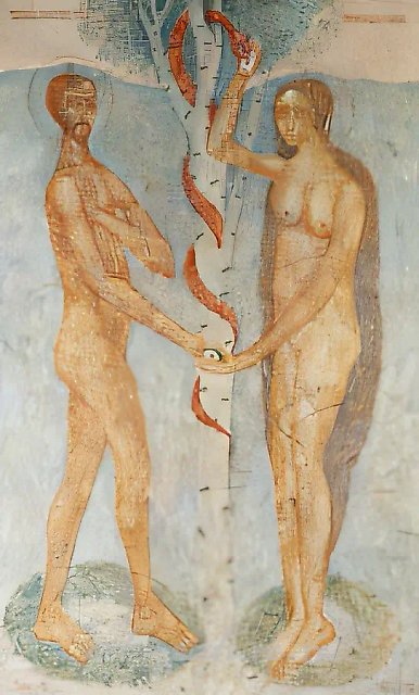 清晨，1996年，布面，蛋彩，油画，130 x 80