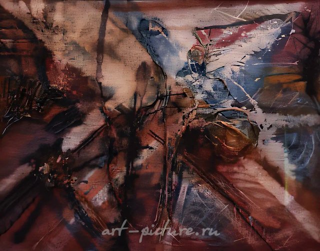 Композиция II, 1995, холст, смешанная техника, 80x100