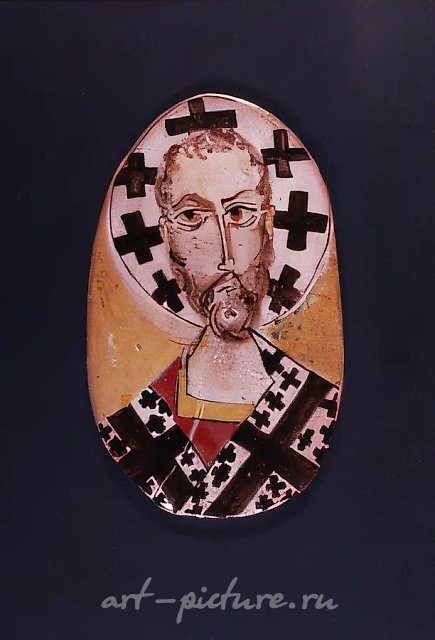 Святой Николай Чудотворец, 1997, глина, майолика, 30x18