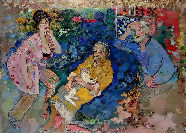 Семейный портрет.	, 1988, холст, масло, 150 х 200
