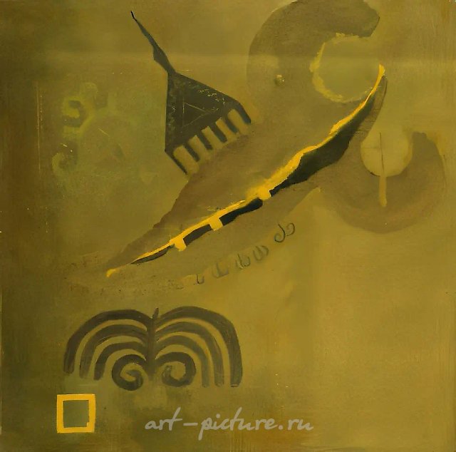 构图，1993年，布面油画，80 x 80厘米