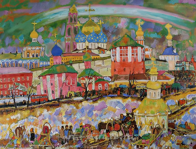 В прошлом, 1996, холст, масло, 100 х 130