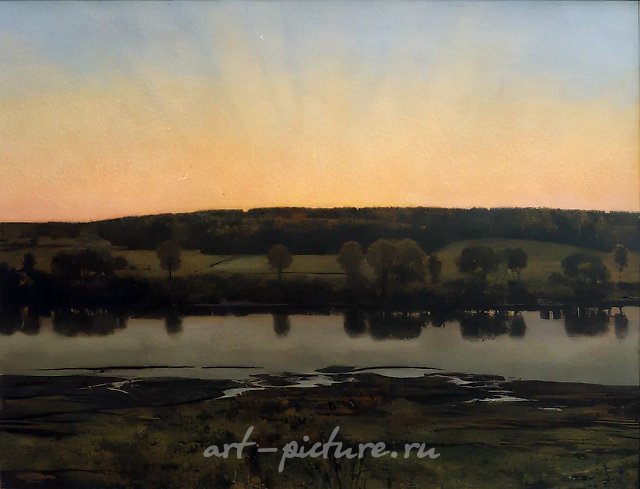 Сумерки на Оке, 1995, холст, масло, 83 х 107