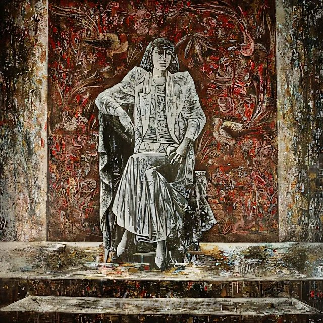Портрет жены в зеленом кресле., 1988, холст, масло, 97 х 73