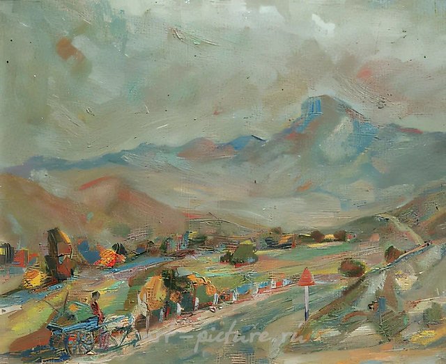 Chuli Gorge, 1997, canvas, oil, 60x80