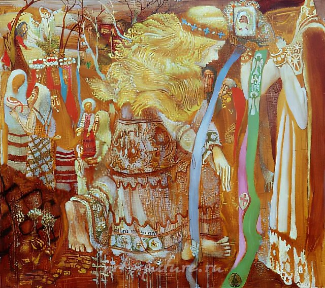 Праздник моей души., 1987, холст, масло, 120 х 135