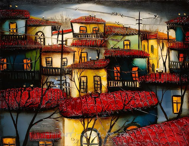 Старый Тбилиси, 1997, масло на холсте, 70x90