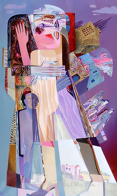 Поцелуй, 1991, холст, масло, 151,5x89. Собственность автора