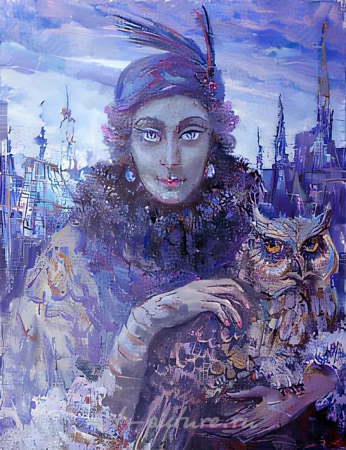 Женщина – ночь., 1995, холст, масло, 80х60 Собственность автора