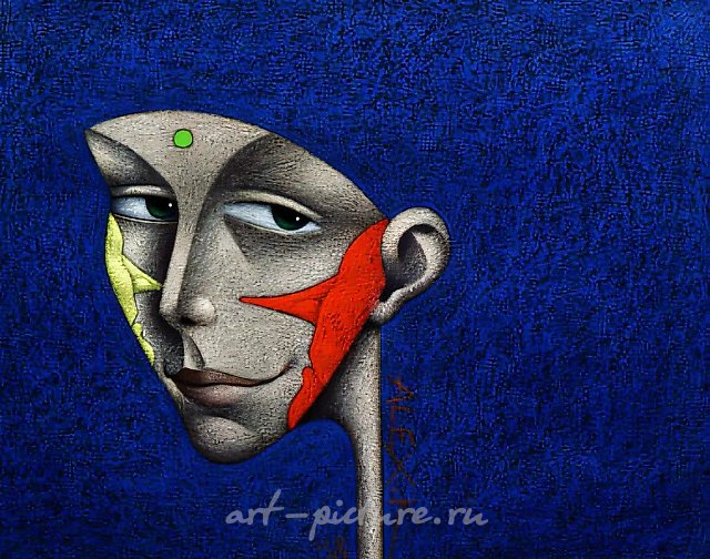 Green Eyes, 1998, paper, pastel, 63x72. Author`s property