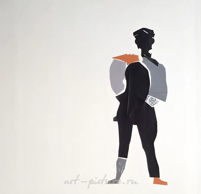 Sergei Eisenstein., 1986, collage, paper, 59х60 "East-West Gallery". London.