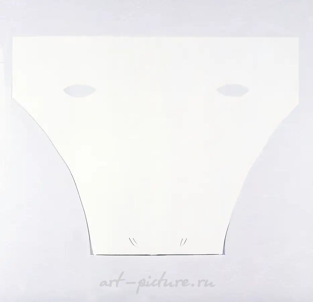 Salvador Dali, posthumous mask., 1986, collage, paper, 59х60 Author’s property