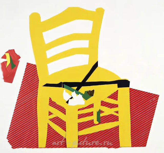 Van Gogh’s chair., 1994, collage, paper, 59х60 "East-West Gallery". London.
