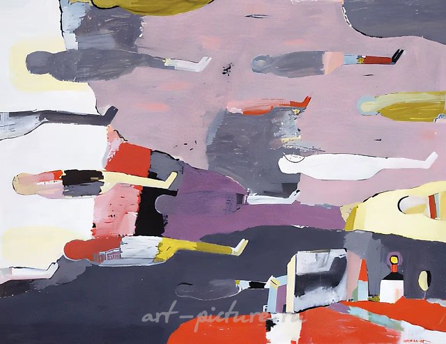 Parental Saturday., 1984, tempera on canvas, 140х184 Privat collection. London.