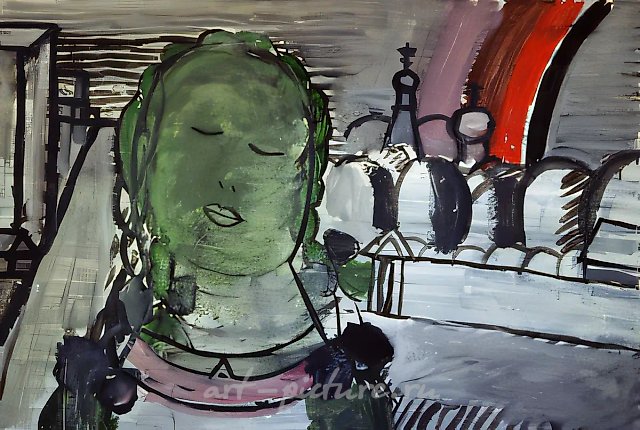 Moscow. Preobrazhenka., 1998, oil on paper, 56х78 Author’s property