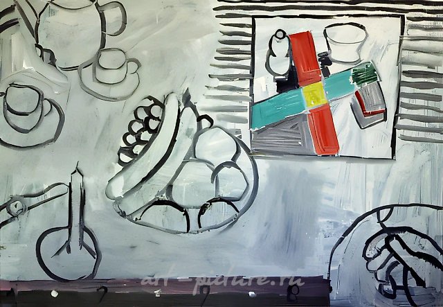 Still life with match., 1998, oil on paper, 56х78 Author’s property