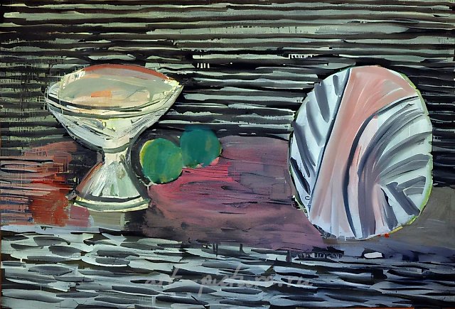 Water-melon and cup., 1998, oil on paper, 56х78 Author’s property