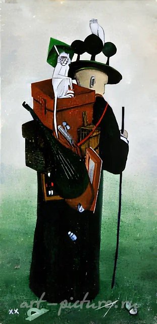 Monkey., 1993, canvas, oil, 40х20 Author`s property.