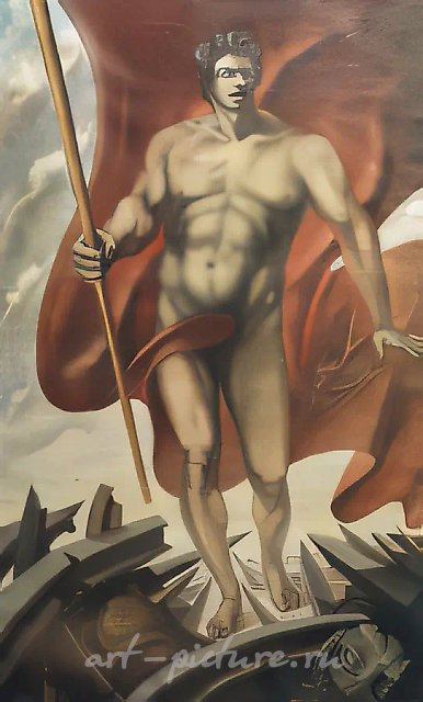 Знаменосец (Аллегория диктатуры), 1973, холст, масло, 180x110. Собственность автора