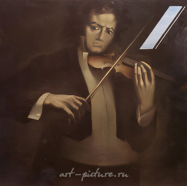 Бетховен, 1979, холст, масло, 110x110. Собственность автора