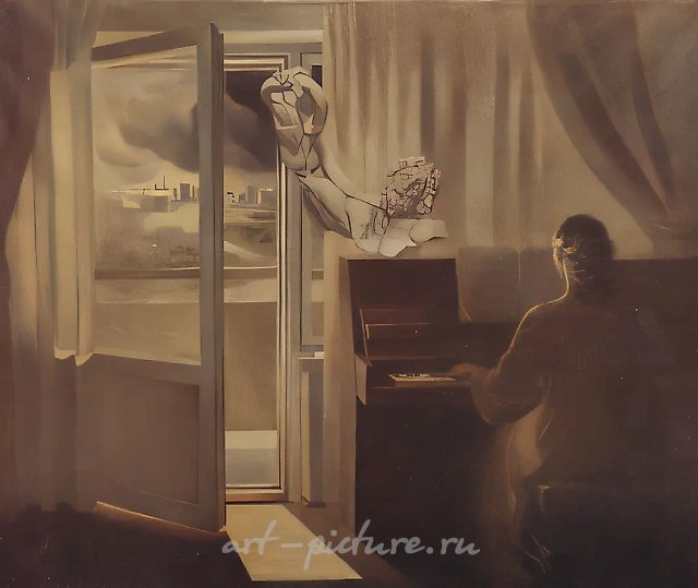 Знаменосец, 1979, холст, масло, 120x140. Собственность автора