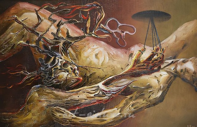Черная дыра, 1989, холст, масло, 59х90