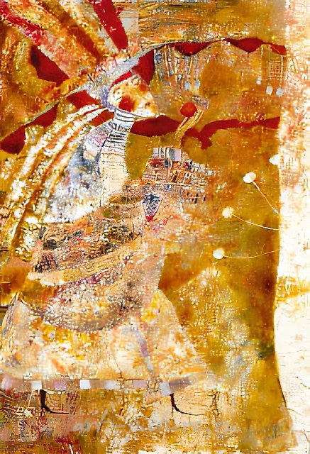 Цыганка, искушающая Cвятого Германа во время путешествия, 1998, холст, масло, 100х70