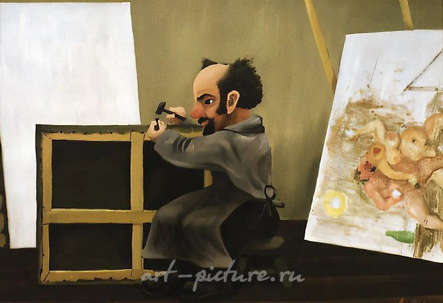 Мастерская, 1998, холст, масло, 50 х 70