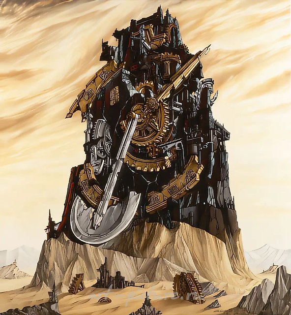 时间之塔，1997年，布面油画，120×100
