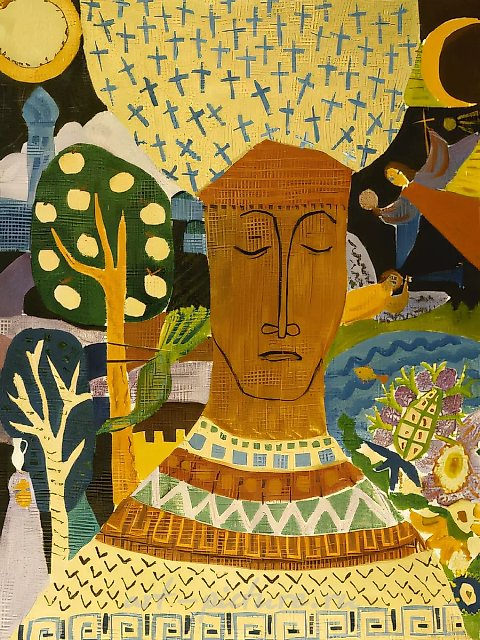 东方主题，1996年，布面油画，80×60