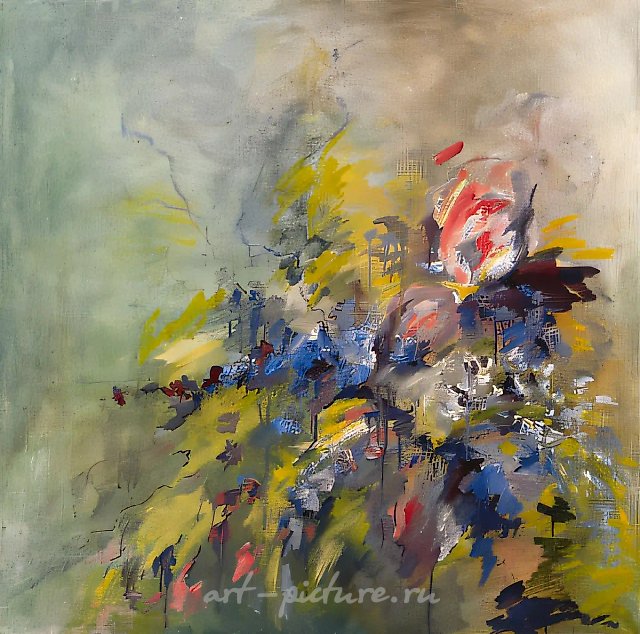 Когда люблю..., 1997, холст, масло, 100х100