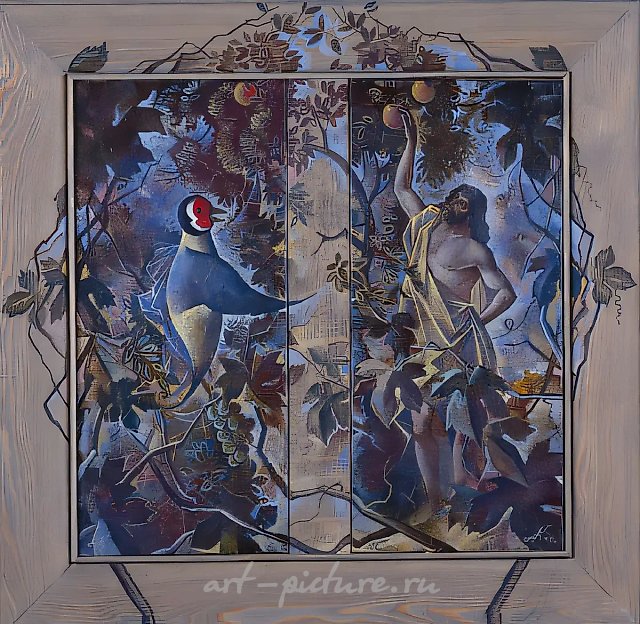 Adam and Eve., 1998, oil on canvas, 50x50