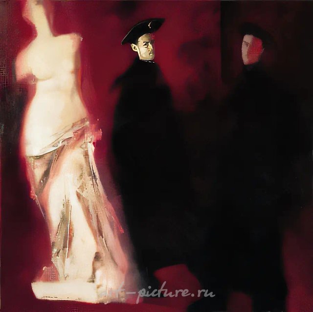 Space of the Studio. Self-portrait with Venus (triptych, central part), 1998, canvas, oil, 200x260