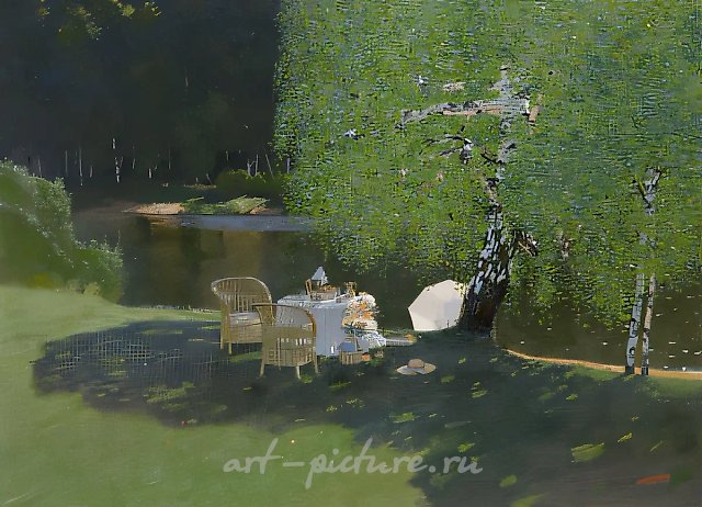 На берегу, 1998, холст, масло, 60х80
