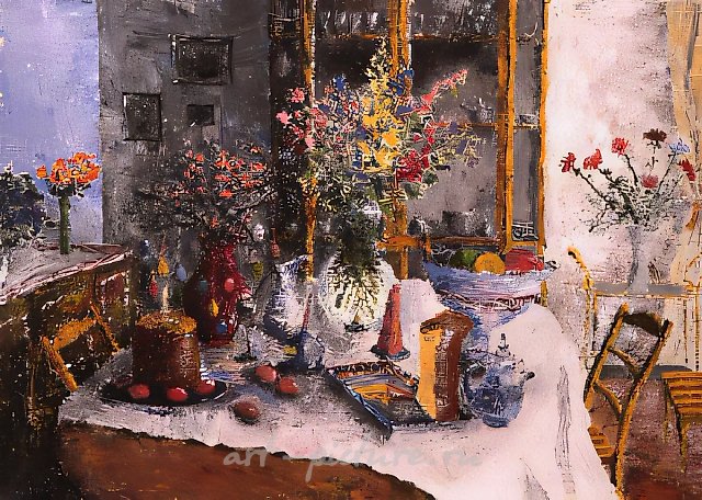 复活节静物，1994年，纸板，油画，50x69，作者自藏，非卖品