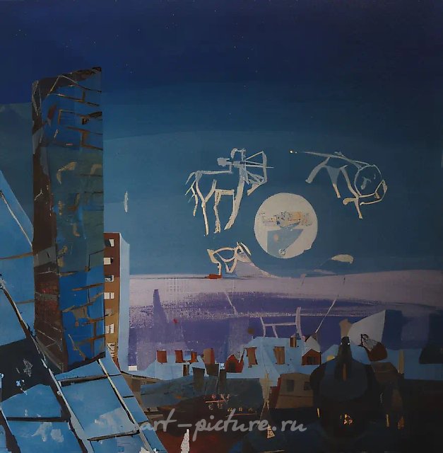 Открытые возможности., 1998, картон, гуашь, 49х49