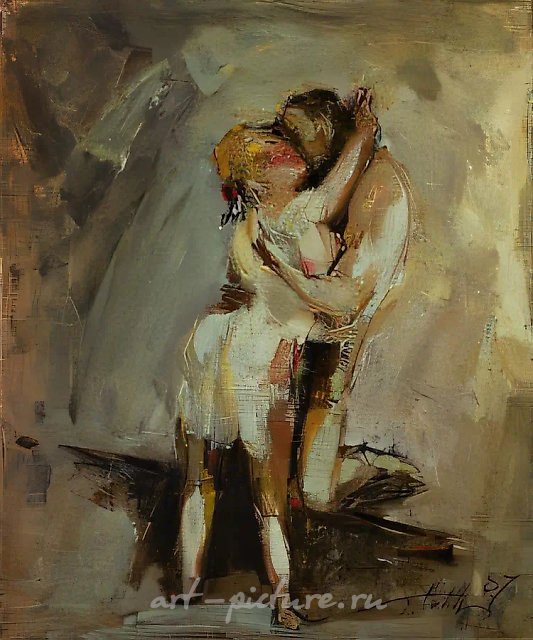 История любви, 1997, монотипия, 49х63