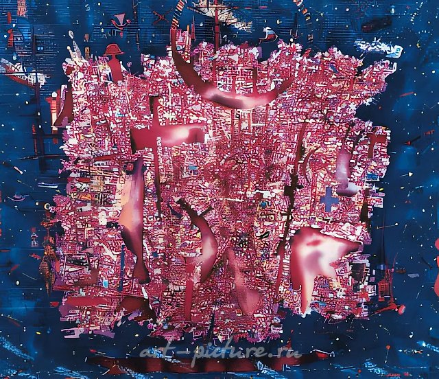 Алые паруса, 1998, батик, 93 х 110