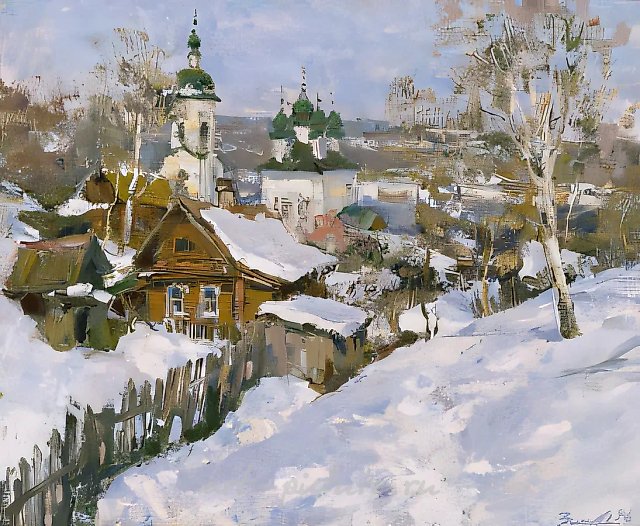 Плес. Весна, 1996, холст, масло, 56х68