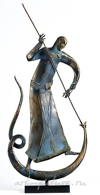 Святой Георгий., 2000, бронза, 102х40х18