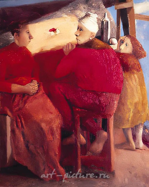 Перед пиром, 2000, масло на холсте, 60x45