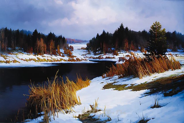 Весна, 2000, масло на холсте, 80x100