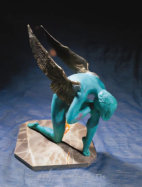 Утренний ангел., 2000, бронза, 27x19x23