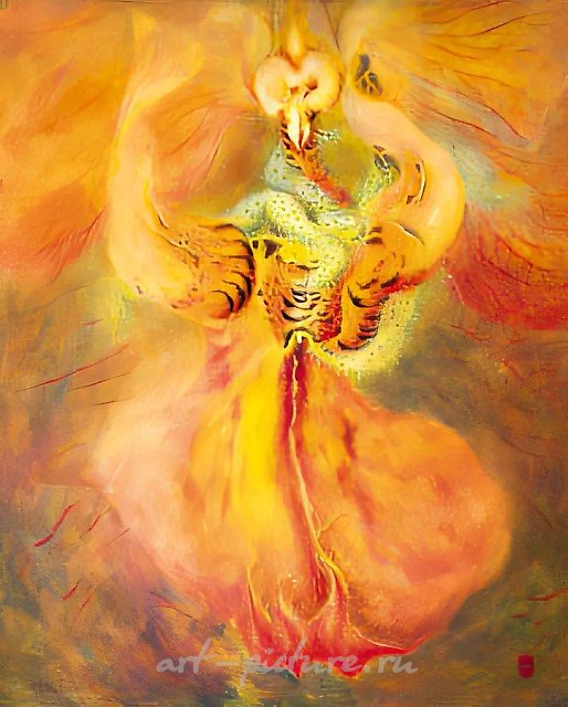 Аромат (Аура), порошковые и каменные краски на корейской бумаге, 91x72,7