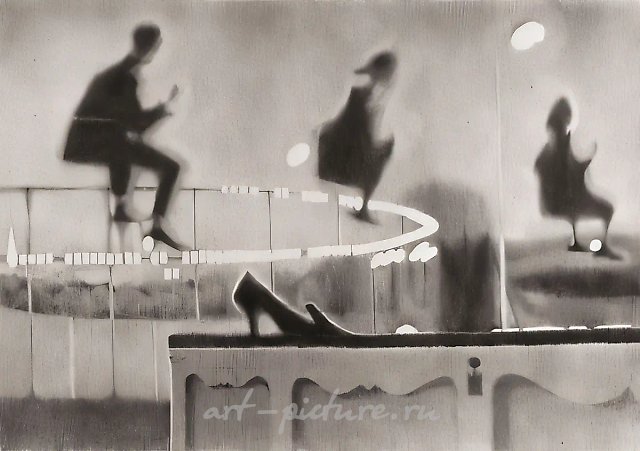 Из серии "Городская хроника". Карусель., 1998, Карандаш, 60Х85