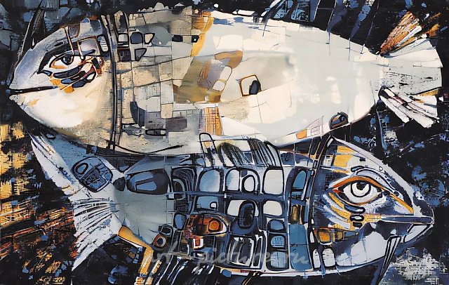 Двое, 1996, Холст, масло, 100 Х 80