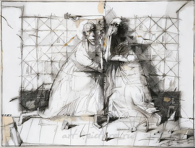 Из цикла " Во власти готики"., 1997, См. техника, 50 x 40