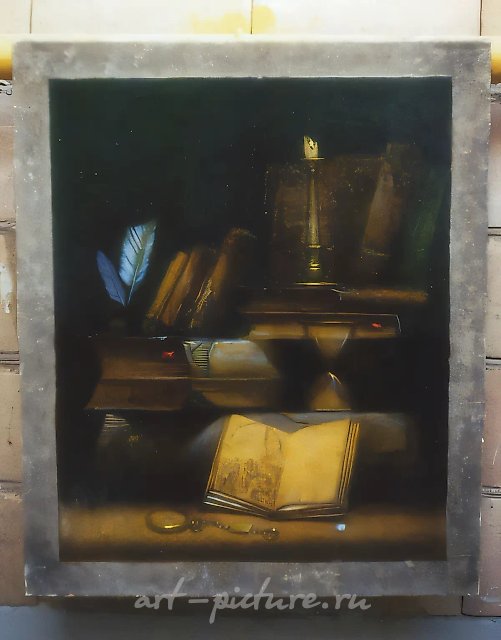 Натюрморт, 2001, масло, холст, темпера, 60x50