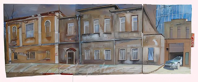 Tres fragile, 2005, гофрокартон, смешанная техника, 85 х 236