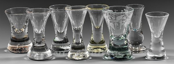 Eight Schnapps or Brandy Glasses